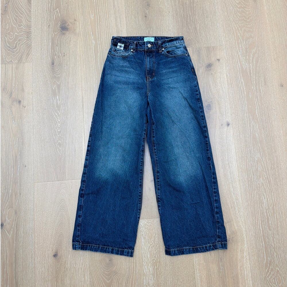 Revice Baggy Jeans Wide Leg Fading Size 24 Blue